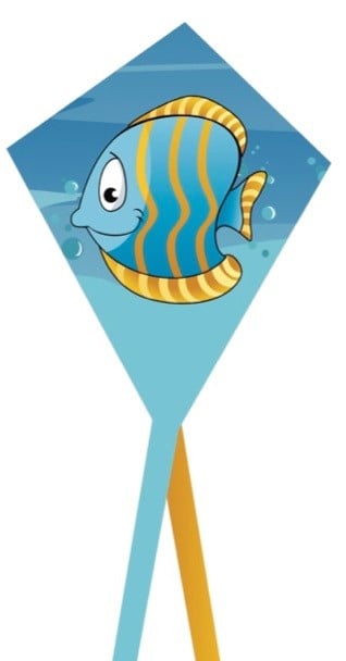 Airow Sea Life Fisk drake till barn från 3 år, 40 x 50 cm