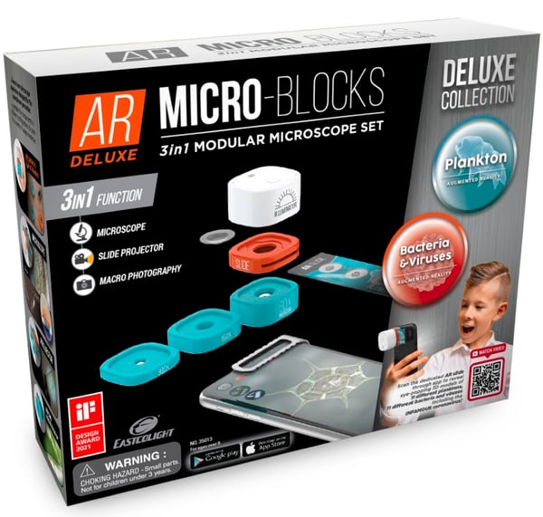 AR Micro-Blocks 3i1 modulärt mikroskopset Deluxe