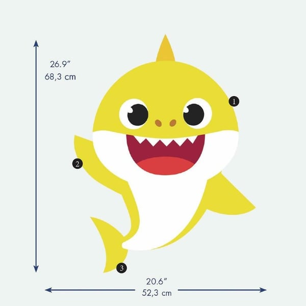 Baby Shark Isot Seinätarrat