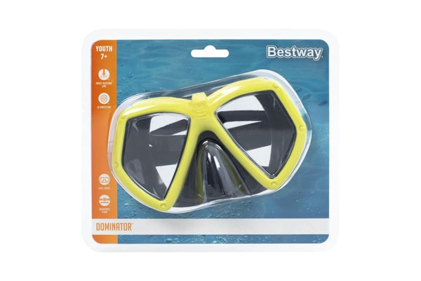 Bestway Dominator sukellusmaski 7+ vuotta, keltainen