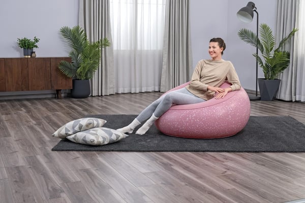 Bestway ''Inflate-A-Chair'' puhallettava tuoli 112 x 122 x 66 cm, Clay Pink