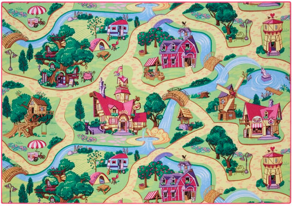 Bil barnmatta Candy Town 140 x 200 cm