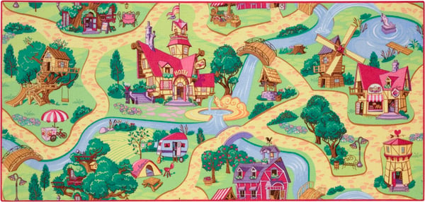 Autoleikkimatto Candy Town 95 x 200 cm