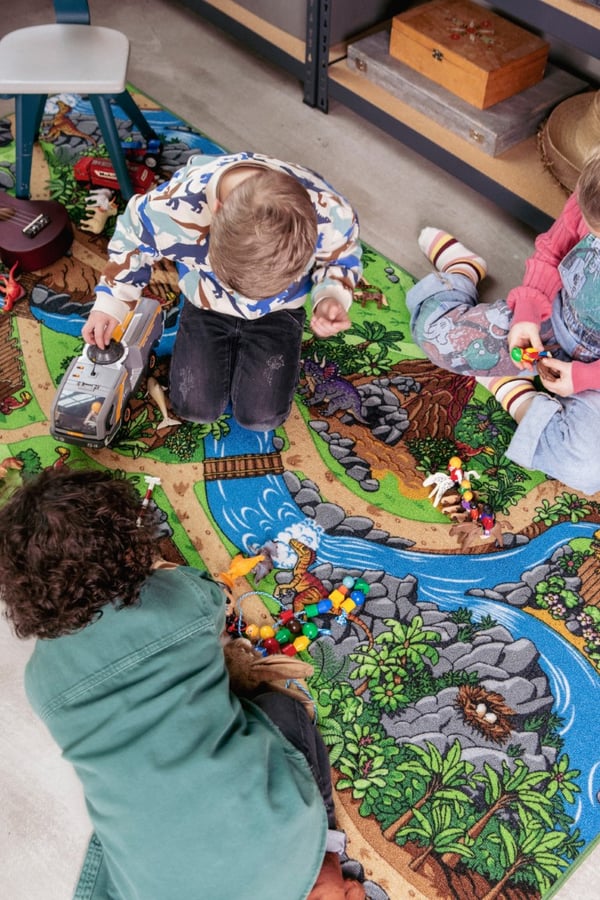 Bil barnmatta ''Dino World'' 140 x 200 cm