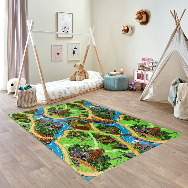 Bil barnmatta ''Dino World'' 140 x 200 cm