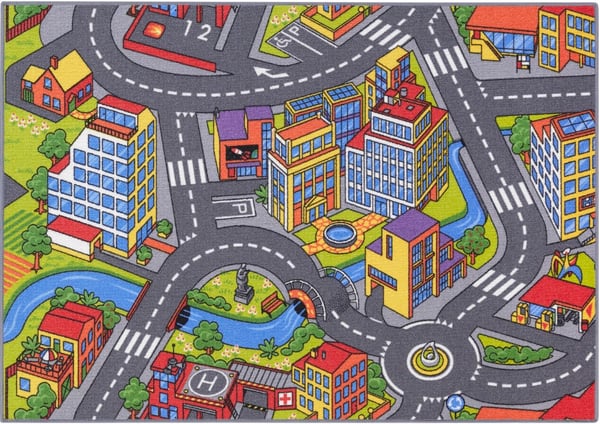 Autoleikkimatto SMART CITY 95 x 133 cm