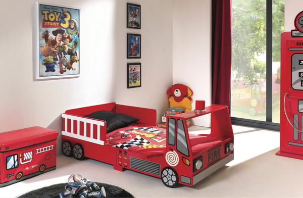 Paloauto Junior sänky, puu (140 cm)