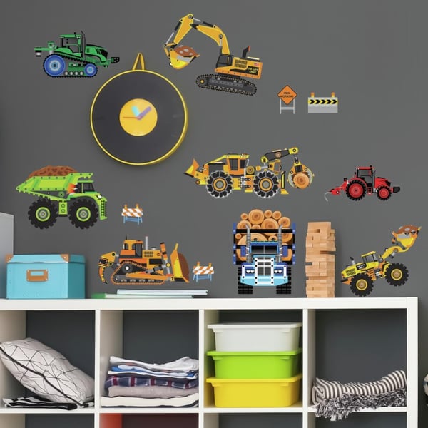 Byggmaskiner Wallstickers
