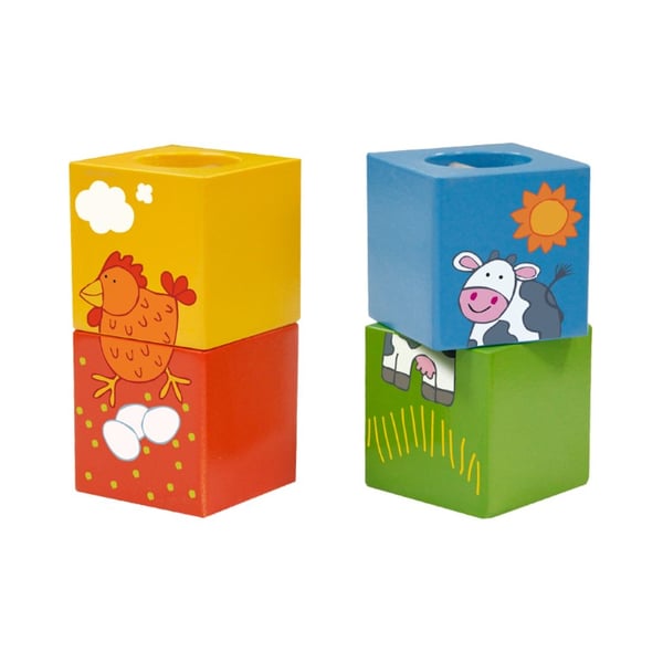 Classic World Discovery Cubes eläinpalapelillä (alkaen 12 kk)