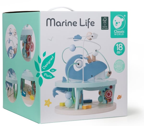Classic World puinen aktiviteettilabyrintti Sea Life (alkaen 18 kk)