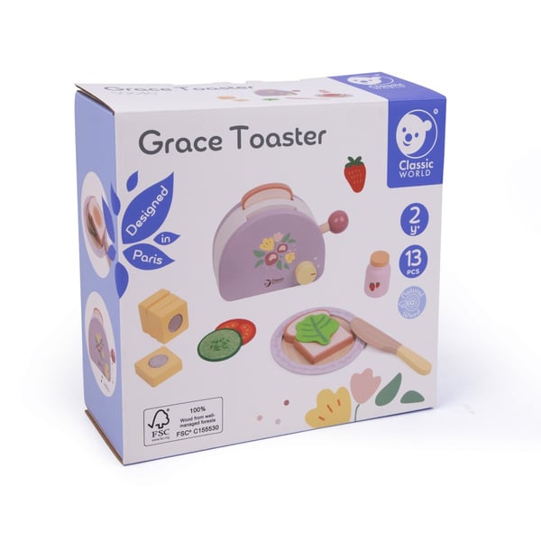 Classic World Grace Brödrostset med tillbehör - Träleksaker
