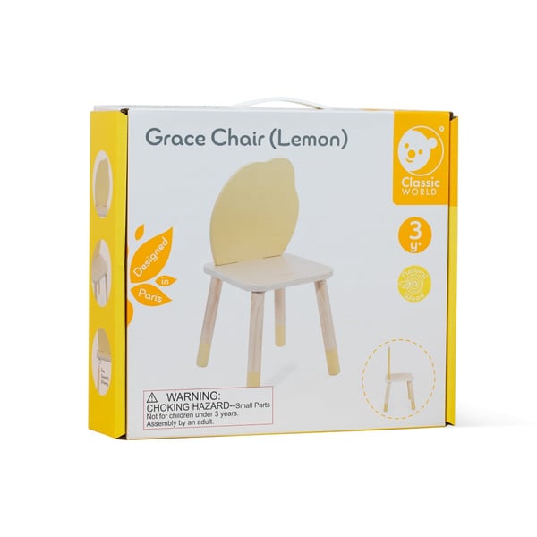 Classic World Grace stol för barn, citron
