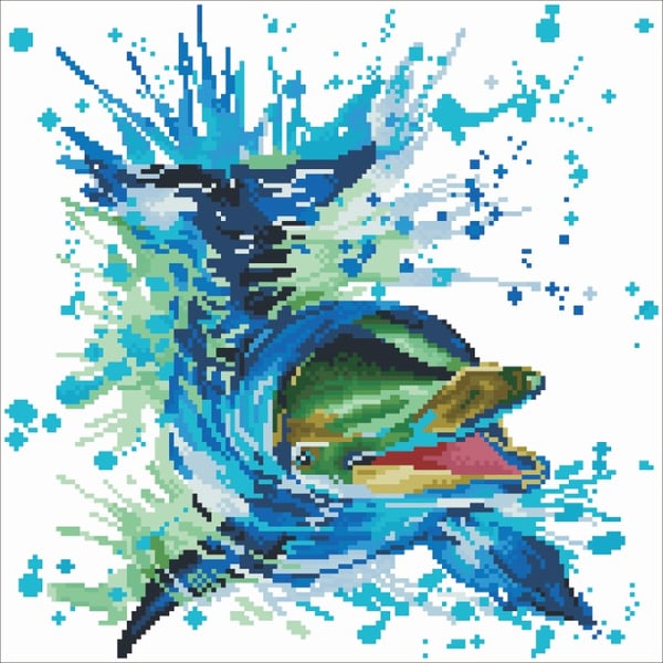 Diamond Dotz 40 x 40 cm - Delfin
