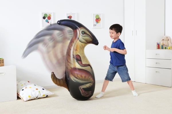 Dinosaur boxningssäck i plast