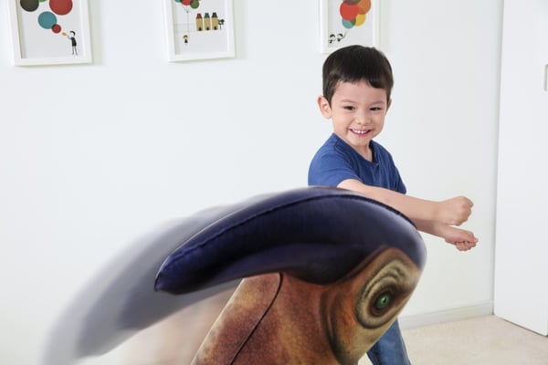 Dinosaur boxningssäck i plast
