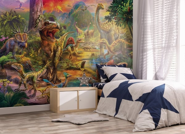 Dinosaurus maisema tapetti 243 x 305 cm
