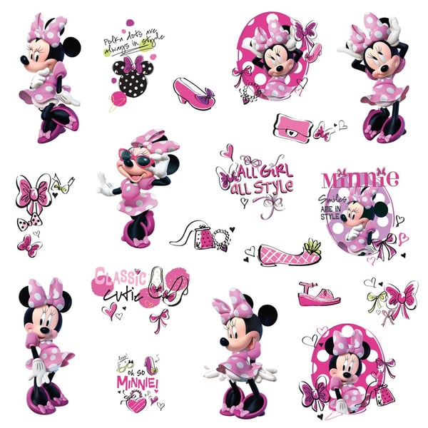 Disney Minni Fashionista seinätarrat