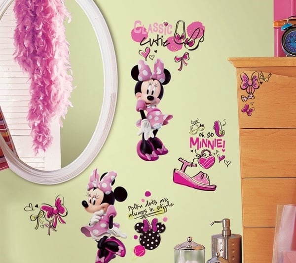 Disney Minni Fashionista seinätarrat