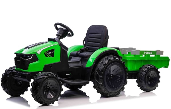 Elektrisk traktor  med släp för barn