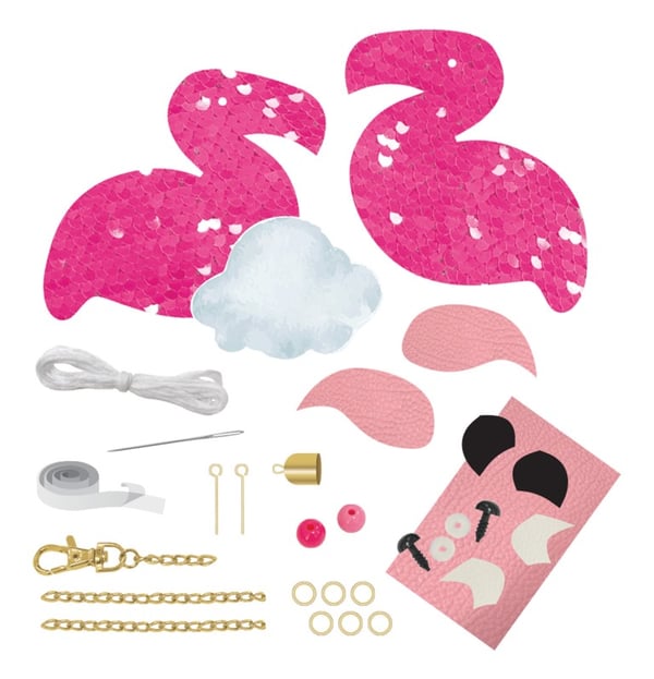 Fashion Pailletter charm - Flamingo