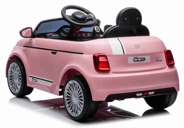 Fiat 500e Sähköauto lapsille 12V, Vaaleanpunainen