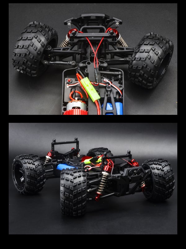 Guokai MonsterTruck 1:16 4WD kauko-ohjattava 2.4Ghz 35km/h punainen