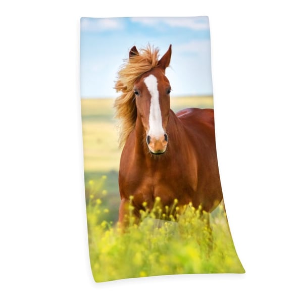 Kylpypyyhe Hevonen 75x150 cm - 100 % puuvillaa