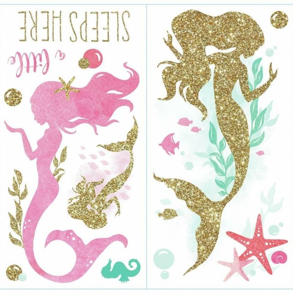 Merenneito glitter Seinätarrat