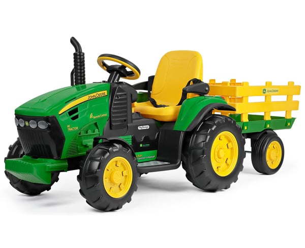 John Deere Ground Force EL Traktor med trailer+ RC + Lithium 12V