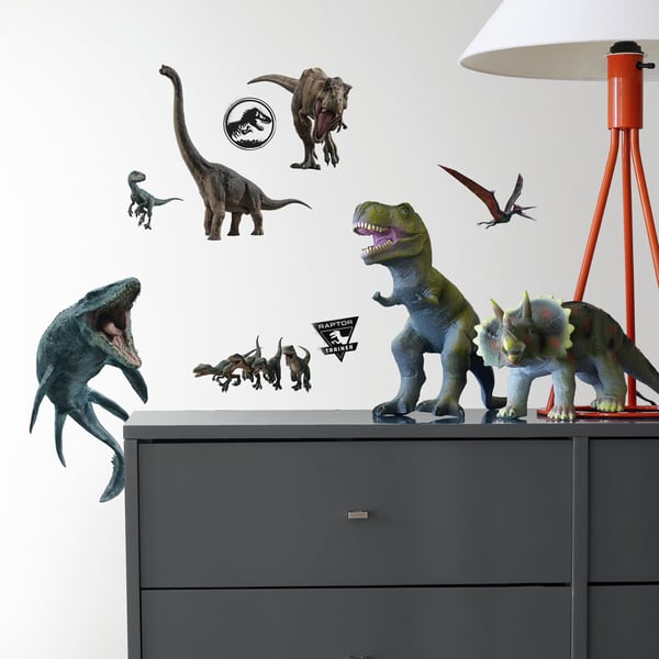 Jurassic World 2 Dinosaurus seinätarrat
