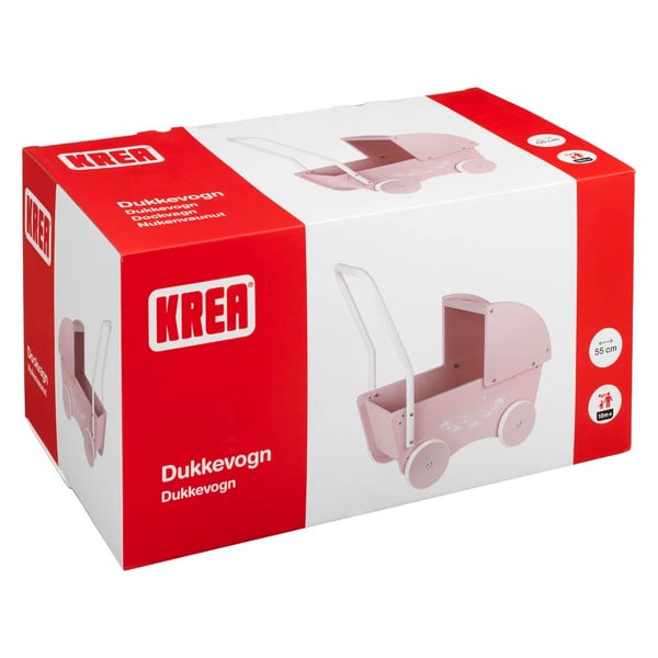 Krea Puiset nukenvaunut, vaaleanpunainen