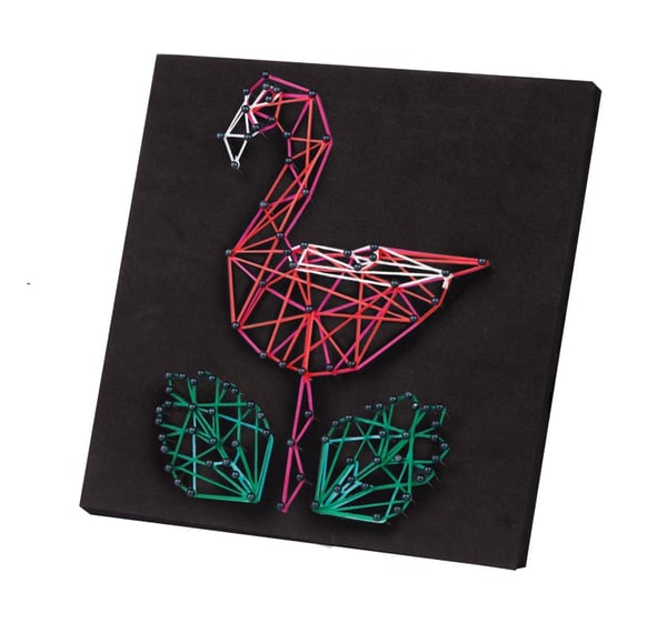 Lena String Art Flamingo og Stjärna