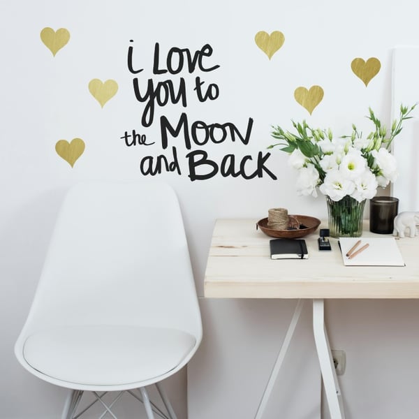 I love you to the moon and back Seinätarra