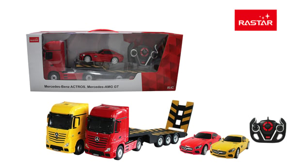Mercedes-Benz Actros RC-kuorma-auto + Mercedes AMG GT auto 2.4G