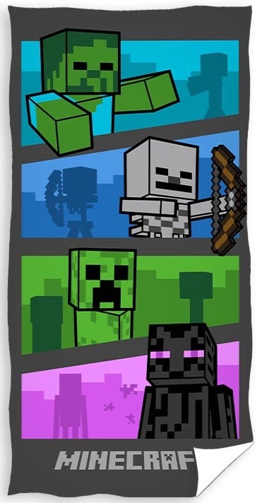 Minecraft-kylpypyyhe malli 2 - 100 prosenttia puuvillaa
