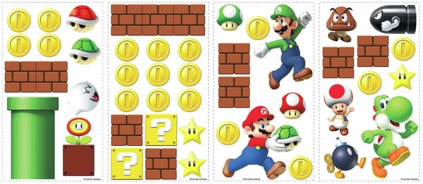 Nintendo Super Mario - Build a Scene Seinätarrat