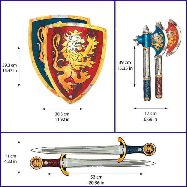 Noble Knight 2xSkumsvärd + 2xSköld + 2xYxa