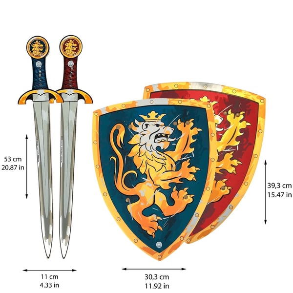 Noble Knight 2xSkumsvärd + 2xSköld