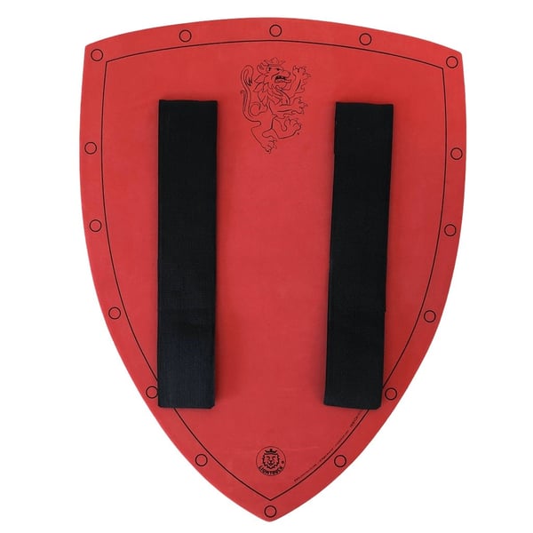Noble Knight Skumsköld 45 x 34,5 cm 2 lager, röd