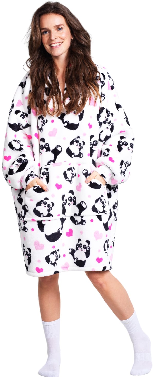 Noxxiez Cuddle Vuxen Hoodiez - Panda