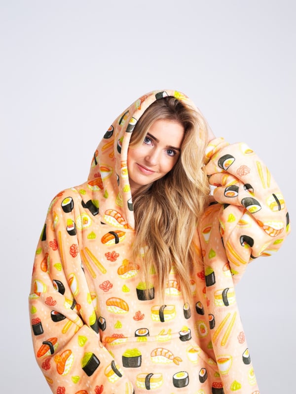 Noxxiez Cuddle aikuisten huppari - Sushi