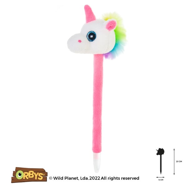 Orbys plysch penna - Unicorn