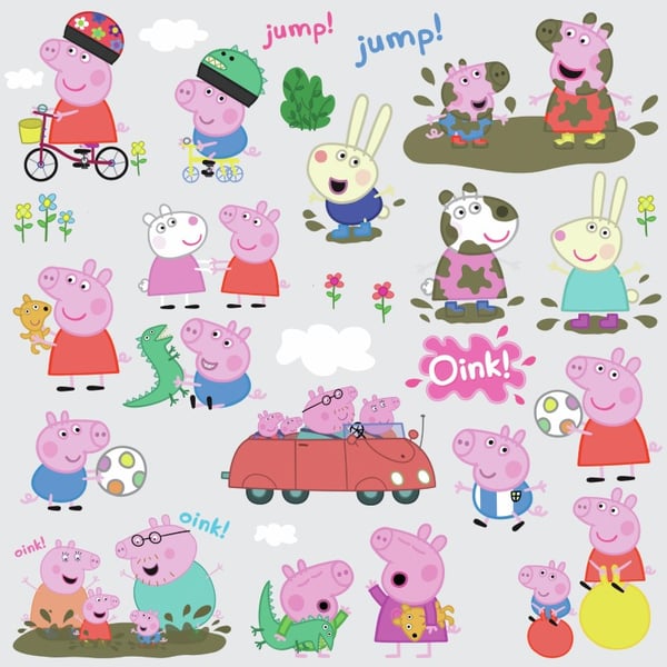 Peppa Gris wallstickers