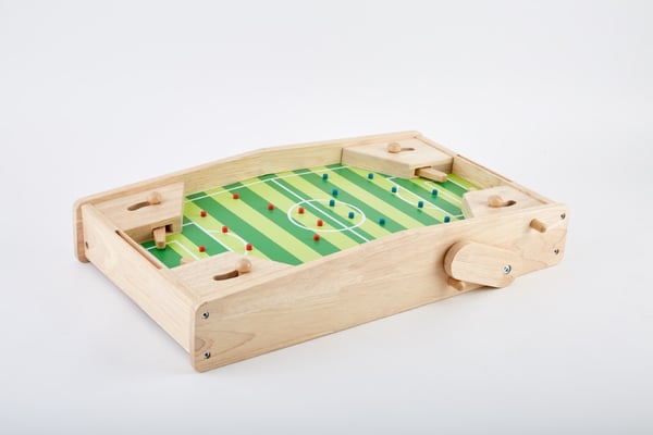 Pintoy 2-in-1-peli: Jalkapalloflipperi ja flipperipeli lapsille – puinen