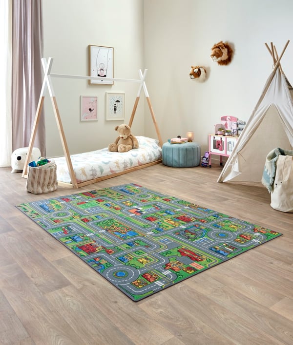 Playcity Bil barnmatta 140 x 200 cm