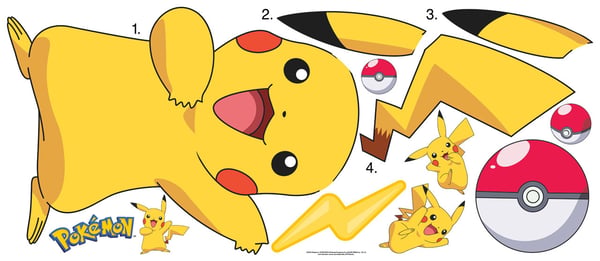 Pokemon PIKACHU Seinätarrat