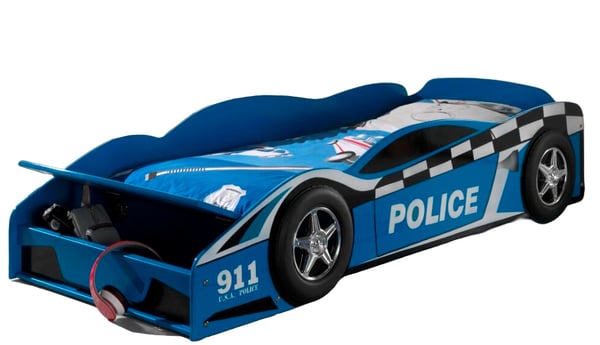 Poliisiauto Junior sänky, puu (140 cm)