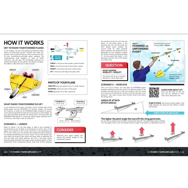 POWERUP Pappersflygplan bok
