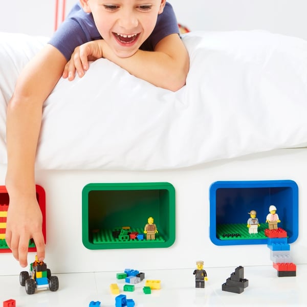Room 2 Bygg klossar Säng med förvaring