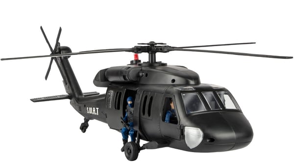 S.W.A.T. Black Hawkhelikopter m. 2 figurer 1:18